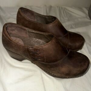 Dansko Brown Leather Mules